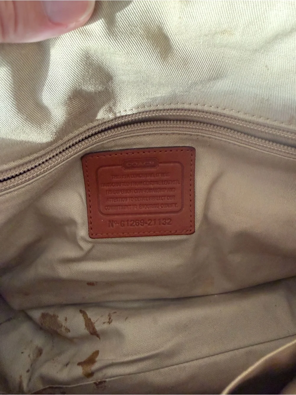 Coach Chestnut Brown Leather Shoulder Bag with Tassels